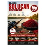 100 Adet Silikon Solucan Balık Yemi 3.5 Cm – Esnek Yapay Solucan Yem