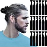 (100 Adet Siyah) - 79STYLE 100 adet Elastik Saç Bağları Kurdele Saç Bağları Kırışıksız Çekmez Siyah At Kuyruğu Tutucuları Kadınlar Kızlar için, Yoga Bükümlü Saç Bantları El Düğümlü Katlamalı Düz Saç