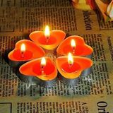 100 Adet Tea Light Kalpli Mum Kırmızı Mum Kırmızı Tealight Mum Sevgililer Gününe Özel Dekor Mum Vitrin