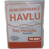 100 Adet Tek Kullanımlık Otel Buklet Sauna Kuaför Saç Baş Spor Salonu Seyahat Havlusu 50 Gr 40×80