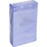 100 Adet Toptan 14.5 x 9.5 cm Şeffaf Yaka Kartı Poşeti - Kimlik, Bilet ve Kart Koruma Kabı 100 Lü - dikey - Beyaz - Şeffaf