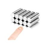 100 Adet Yuvarlak Neodyum Mıknatıs, 6 Mm Çap Ve 1 Mm Kalınlık