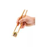 %100 Bambu Çin Yemek Çubuğu Yıkanabilir Chopstick Siyah Kılıf 24Cm -10 Adet