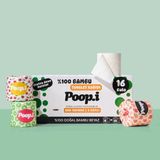 %100 Bambu "Extra Uzun Rulo" 16 Tuvalet Kağıdı FRUITY LOOP Doğal Beyaz