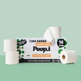 %100 Bambu "Extra Uzun Rulo" 16 Tuvalet Kağıdı NAKED Doğal Beyaz