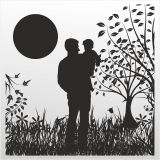 100 cm Baba Ve Oğul Folyo Sticker