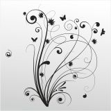 100 cm Çiçek Desen Folyo Sticker