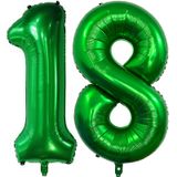 100 cm Koyu Yeşil 18 Sayı Balonlar Dev Büyük Yeşil Sayı 18 Folyo Mylar Helyum Sayı Balonlar Koyu Yeşil Doğum Günü Balonları Yeşil 18. Doğum Günü Yıldönümü Etkinlikleri Parti Dekorasyon Malzemeleri