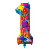 100 cm Numara 1 Balon Neon İlk Doğum Günü Süslemeleri için Bir Balon Gökkuşağı Büyük Sayılar 1. Doğum Günü Partisi Malzemeleri Balonlar Renkli 1 Dijital Büyük Balon Renkli 1
