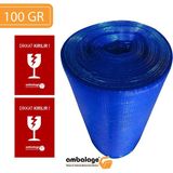 100 cm x 20 Metre 110 gr Üç Kat Mavi Balonlu Naylon 5 Adet Kırılır Etiketi Kalın Pat Pat Naylon