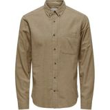 %100 Cotton Erkek Gömlek - Kahverengi
