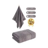 %100 Cotton Saç Havlusu Maura 50x90 Cm Gri