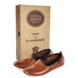 ""100 Deri Hac Umre Tavaf Patigi Ve Ev Ayakkabisi Kahverengi