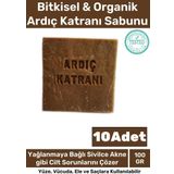 %100 Doğal Bitkisel El Yüz Vücut Saç Cilt Orijinal Vegan 10'lu Ardıç Katranı Sabunu