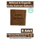%100 Doğal Bitkisel El Yüz Vücut Saç Cilt Orijinal Vegan 5'li Ardıç Katranı Sabunu