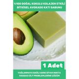 100% Doğal Güzel Kokulu El Yüz Saç Vücut Cilt Onaran Kolajen Etkili Avokado Bitkisel Sabun 1 Adet