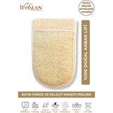 %100 Doğal Kabak Eldiven Kese Peeling Cilt Arındırma Siyah Nokta & Ölü Deri Karşıtı Tüm Cilt Tipleri