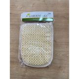 %100 Doğal Kabak Eldiven Kese Peeling Cilt Arındırma Siyah Nokta ve Ölü Deri Karşıtı Tüm Cilt Tipleri+Eşek Sütü Sabunu - Sarı - Beyaz