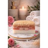 %100 Doğal Kabak Lifli Sabun - Gül & Keçi Sütü - 100 Gr
