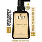 %100 Doğal Mandalina ve Zeytinyağlı Banyo ve Duş Jeli Kuru Cilt Nemlendirici ve Besleyici 750 ml