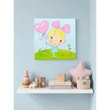 %100 El Yapımı Sevimli Akrilik Tablo - 20x20 cm Bebek Odası Dekoru