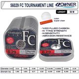 %100 FLOUROCARBON MİSİNA OWNER Tournament Fc 50m Super Clear 0,20MM