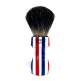 %100 Gerçek Porsuk Kıllarına Sahip Zenith Barber Pole Tıraş Fırçası - Dark Badger - Made İn Italy