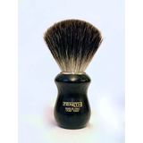 %100 Gerçek Porsuk Kıllarına Sahip Zenith Barber Tıraş Fırçası - Dark Badger - Wenge Ahşap Saplı - Made İn Italy