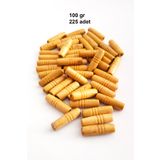 100 Gr (225 Adet) Ahşap Boncuk 25 mm boy x 10 mm en Doğal Ahşap Makrome El İşi Çanta