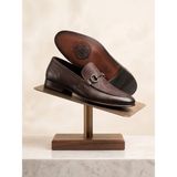 %100 Hakiki Dana Derisi El Yapımı Dikişsiz Su Geçirmez Lüks Erkek Loafer - Kahverengi