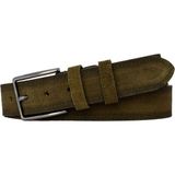 %100 Hakiki Deri 4 cm Askeri Yeşil Süet Kemer Kot, Kanvas Uyumlu Sü.ask.yeşil - 130 cm