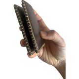%100 Hakiki Deri Cüzdan ve Anahtarlık Seti , El Yapımı Cüzdan-Kartlık, Retro Tasarım - Erkek Hediye - 2ML-Kahverengi