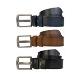 %100 Hakiki Deri, Efsane Füme Geniş Dilli; Siyah, Tosado, Lacivert 3'lü Set Kemer 4 cm x3lu-4cm-fume-GEN..dili