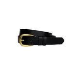 %100 Hakiki Deri Gold Tokalı Siyah İnce Kadın Kemeri, 3 cm; 3cm-KDN-31-Siyah.DÜZ