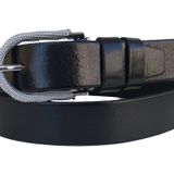 %100 Hakiki Deri Gümüş Tokalı Kadın Kemeri 4 cm, AN-BYN-11
