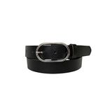 %100 Hakiki Deri Gümüş Tokalı Siyah İnce Kadın Kemeri, 3cm; 3cm-KDN-19-Siyah.DÜZ