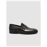 %100 Hakiki Deri Siyah Erkek Klasik Loafer Ayakkabı
