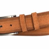 %100 Hakiki Deri Süet Taba Kemer 4 cm