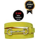 %100 Hakiki Yumuşak Nubuk Deri, 2 cm Fıstık Yeşili Kadın Kemeri; Elbise, Pantolon Kemeri D&dgümüş - 120 cm - Fıstık - Yeşil