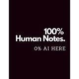 100% Human Notes. 0% AI Here: Notebook for Cornell Method Note-Taking (8.5 x 11) Black