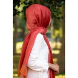 %100 İpek Degradeli Ve Monogram Desenli Taba - Gold Renkli 92x210 Şal