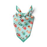 %100 İpek Fincanda Kedi Desenli Bandana