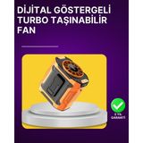 100 Kademeli Hız Ayarlı Taşınabilir Bel ve Boyun Fanı - EC001Z-569N05 - Çok Renkli