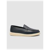 %100 Lacivert Erkek Loafer Ayakkabı