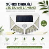 100 Led Solar Hareket Sensörlü Dış Mekan Bahçe Lambası 1 Adet Beyaz