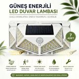 100 Led Solar Hareket Sensörlü Dış Mekan Bahçe Lambası (7 Adet)