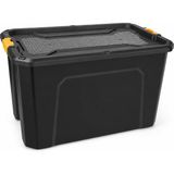 100 Litre Ekstra Büyük Saklama Kutusu, Kapaklı Kilitli Plastik Organizer, Büyük Takım Sandığ - Standart - Çok Renkli