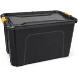 100 Litre Ekstra Büyük Saklama Kutusu, Kapaklı Kilitli Plastik Organizer, Büyük Takım Sandığı, Oto Bagaj Garaj Atölye Eşya Düzenleyici (100 Litre)