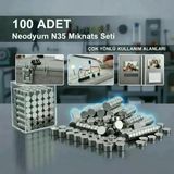 100 Lü 8X3MM Yuvarlak Neodyum Mıknatıs ( Lisinya )