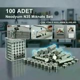 100 Lü 8X3mm Yuvarlak Neodyum Mıknatıs